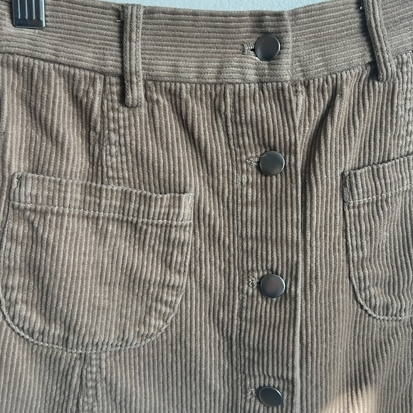 Small Light Tan Skirt A-Line Corduroy - Picture 3 of 4